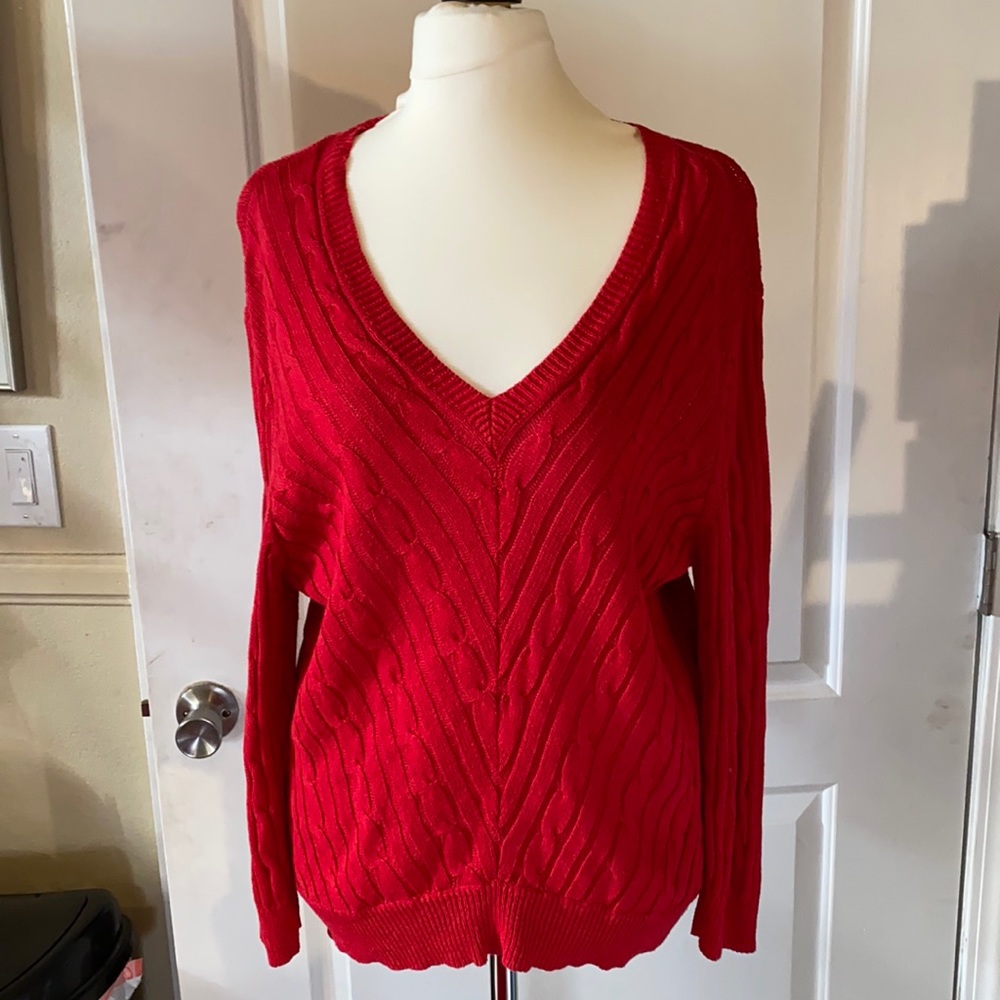 Chaps womens red sweater sizeXL